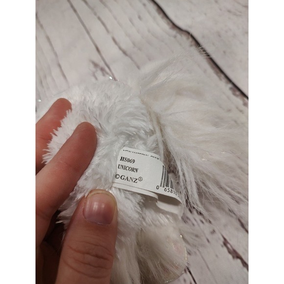 Retired Ganz Webkinz Lil' Kinz Unicorn HS069 White Horse (No Code) - Picture 6 of 7